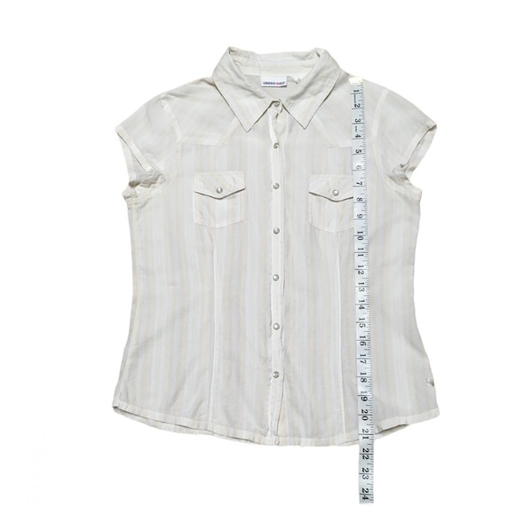 Limited Too Y2K Vintage Western Pearl Button Down Short Sleeve Shirt Size XL 16 - Picture 5 of 12